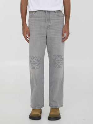 LOEWE Relaxed Fit Baggy Jeans with Stylish Cut-Out Details