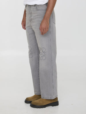 LOEWE Relaxed Fit Baggy Jeans with Stylish Cut-Out Details