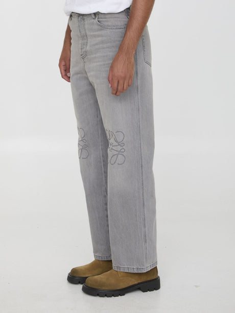 LOEWE Relaxed Fit Baggy Jeans with Stylish Cut-Out Details