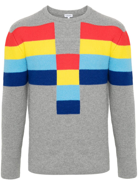 LOEWE Knitted Wool Fisherman's Sweater for Men