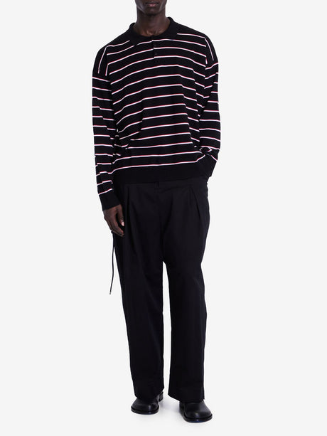 LOEWE Striped Cotton Polo Sweater