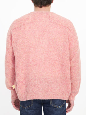 Áo len Nam màu hồng và vàng thời trang mới của LOEWE mùa xuân hè 2024