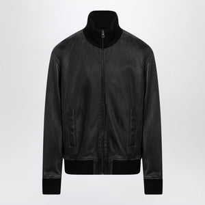 LOEWE Men's Vintage-Effect Leather Bomber Jacket