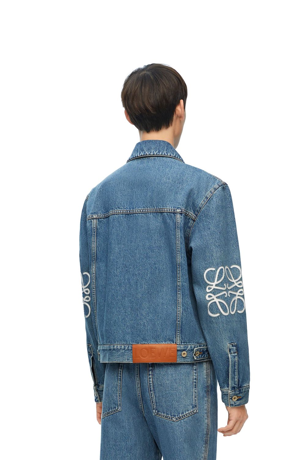 LOEWE Designer Denim Jacket with Unique Cut-Out Detail