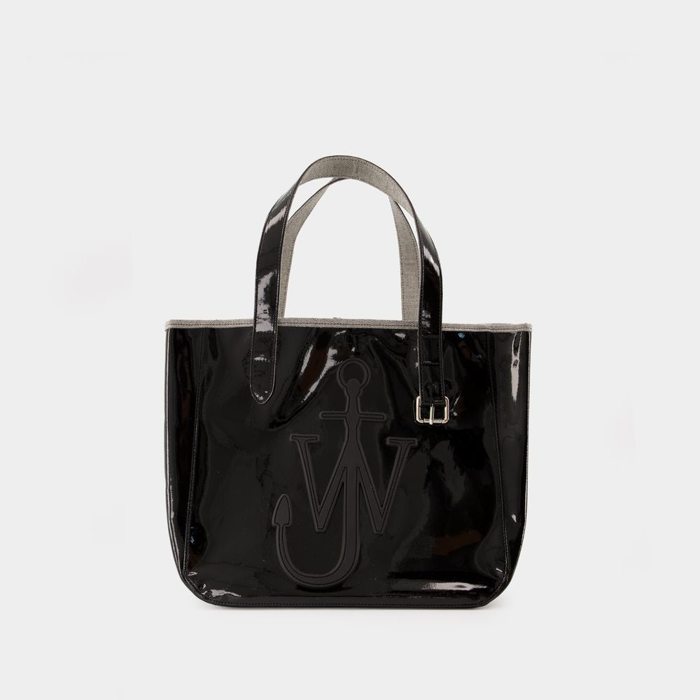 JW ANDERSON Elegant Black Denim Tote Shopper