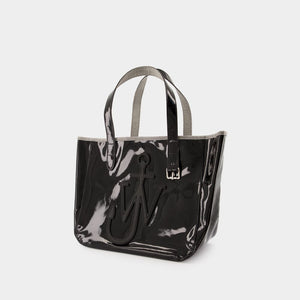 JW ANDERSON Elegant Black Denim Tote Shopper