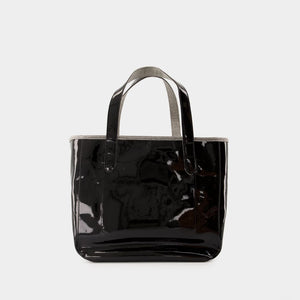 JW ANDERSON Elegant Black Denim Tote Shopper