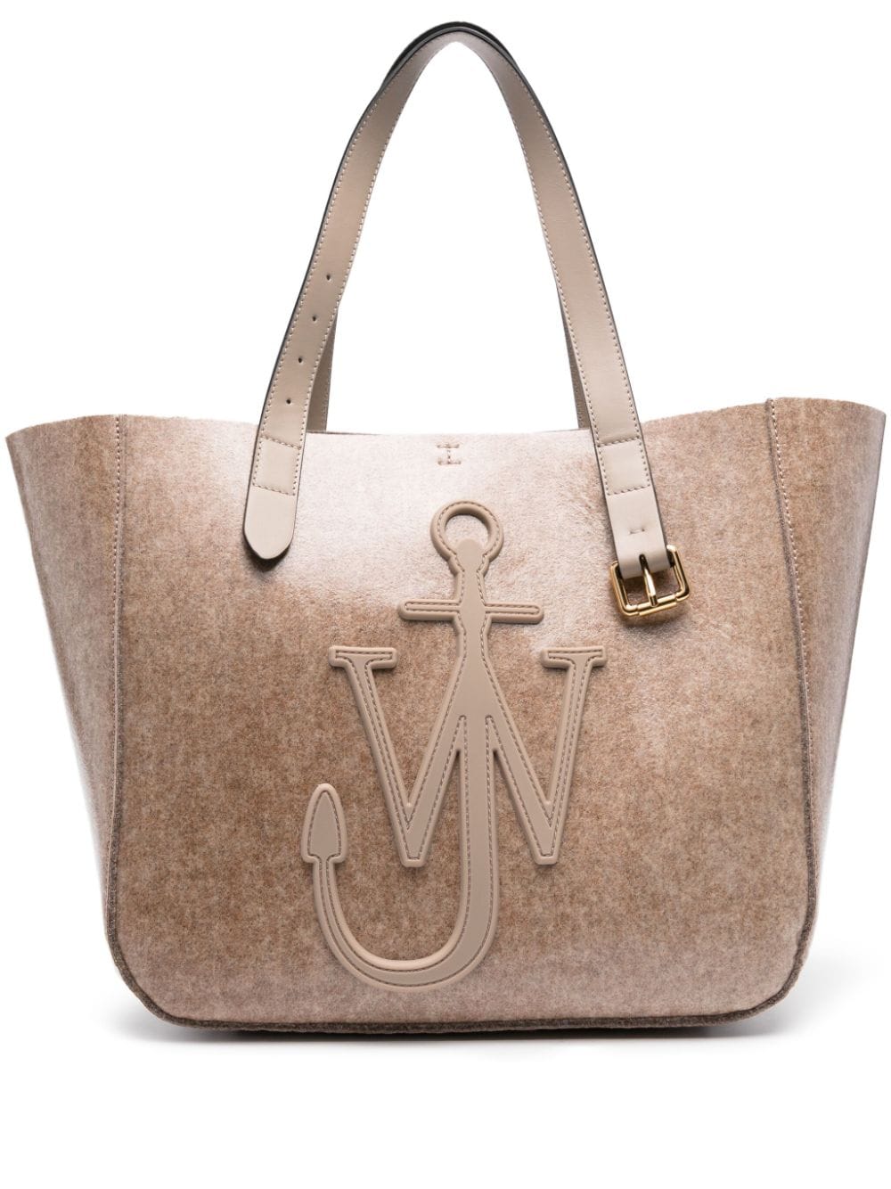 JW ANDERSON Taupe Logo Relieve Tote Handbag for Women
