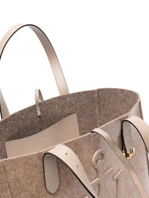 JW ANDERSON Taupe Logo Relieve Tote Handbag for Women