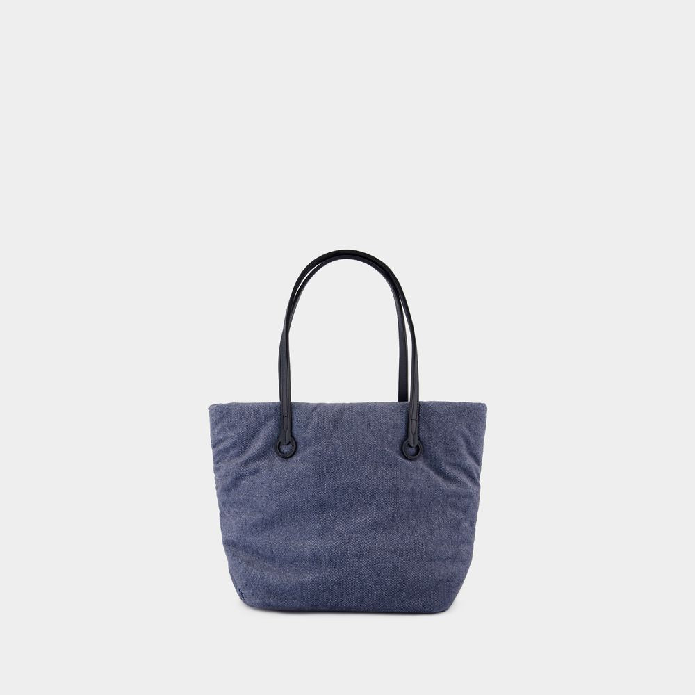 JW ANDERSON Small Puffy Velvet Denim Anchor Tote