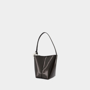 JW ANDERSON The Corner Mini Bucket Shoulder Bag in Black