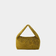 KARA Mini Crystal Mesh Armpit Bag in Gold for Women