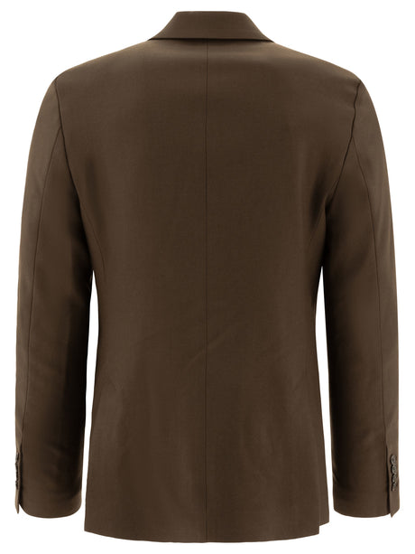 AMI PARIS Men's Classic Brown Wool Blazer - Double-Breasted