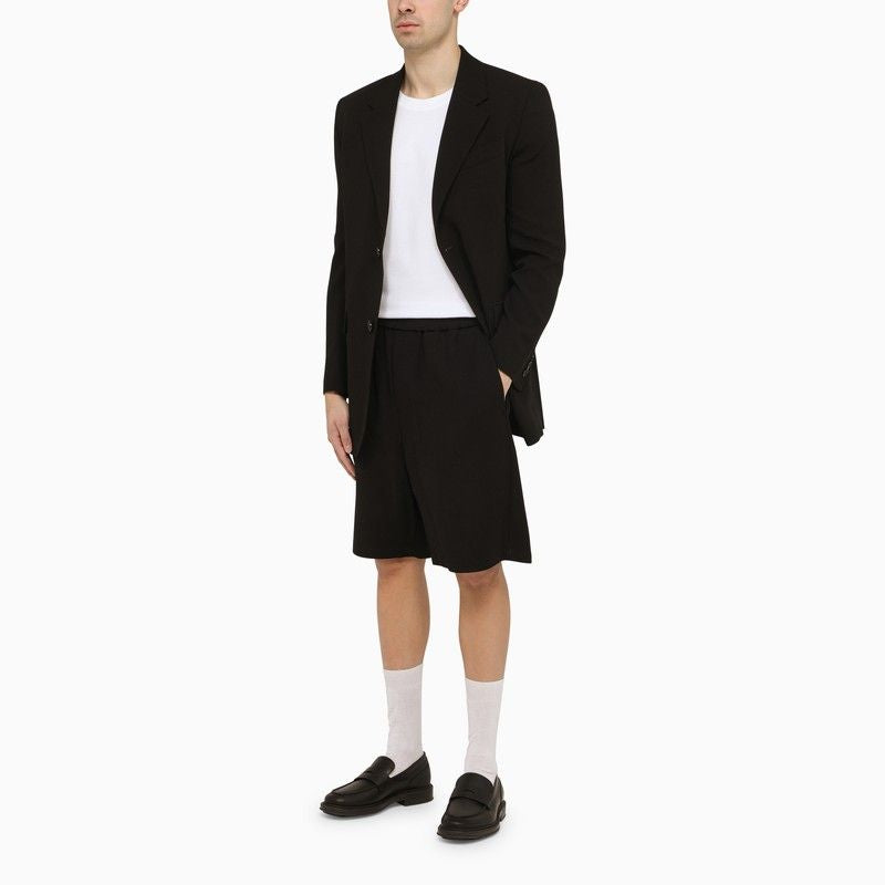 Áo khoác lông cừu đơn giản đen nam AMI PARIS cho mùa xuân hè 24 (Không bao gồm tên thương hiệu, tránh các từ nước ngoài)