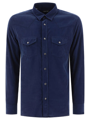 TOM FORD Elegant Men's Long Top in Classic Blue - 2024 Collection