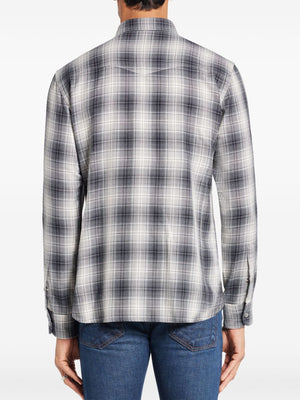 TOM FORD Elegant Grey Checkered Cotton Shirt