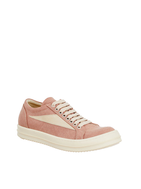 RICK OWENS Pink Vintage Leather Sneakers for Women