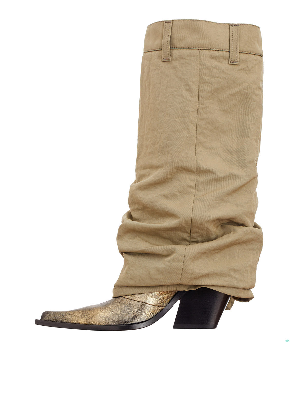 IACHI ARAIA Gold Denim Boots for Women