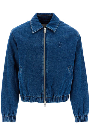 AMI PARIS Urban Padded Denim Bomber Jacket