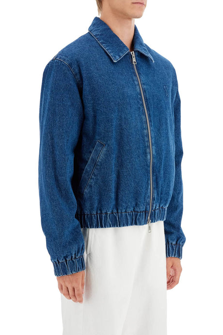 AMI PARIS Urban Padded Denim Bomber Jacket