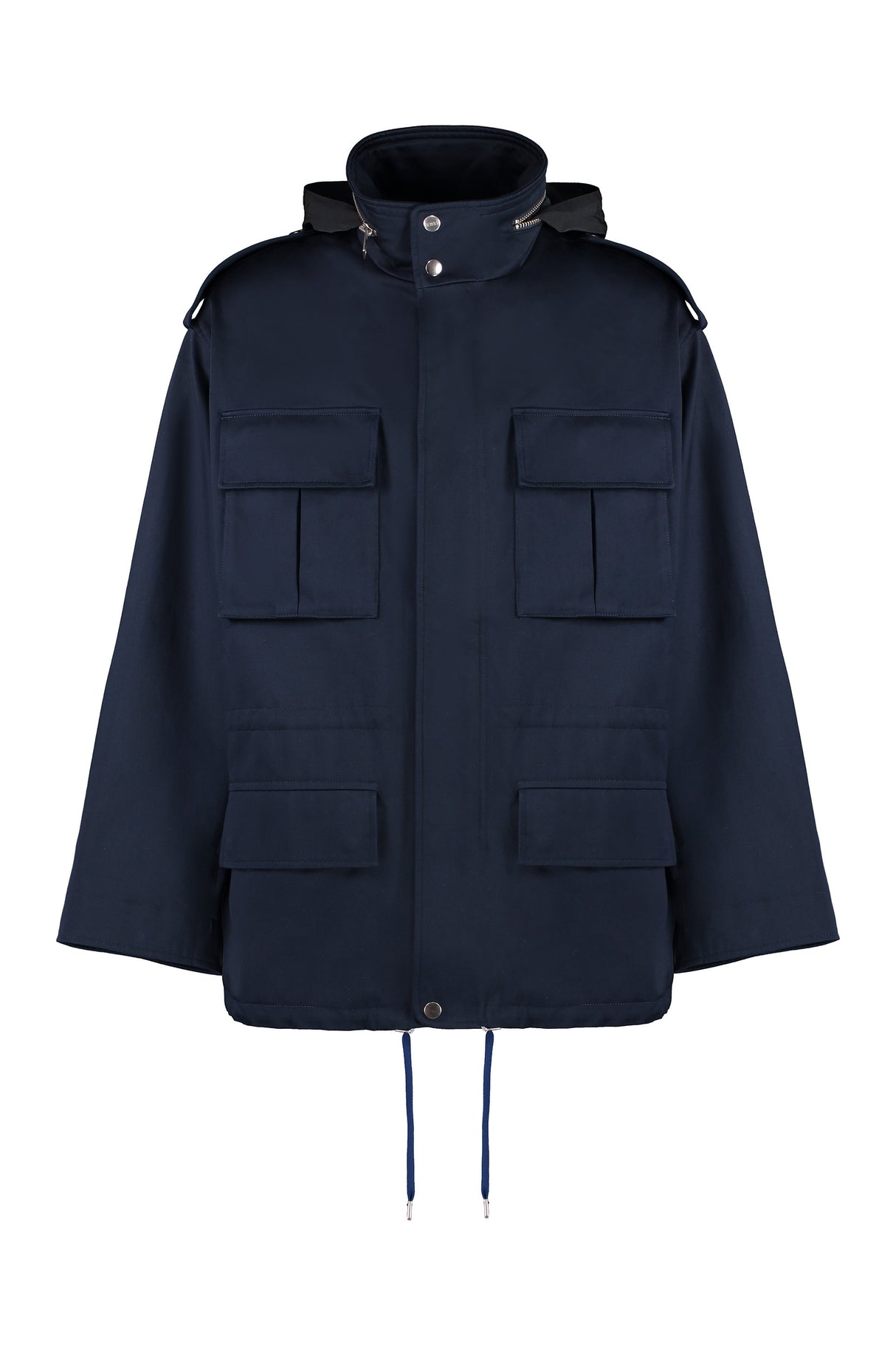 Blue Cotton Parka Jacket - SS23 Collection