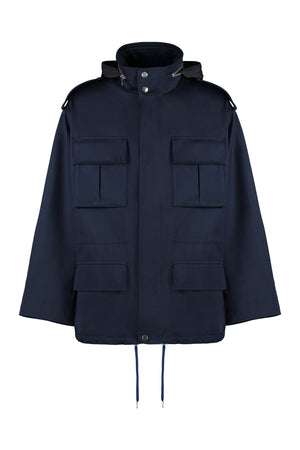 Blue Cotton Parka Jacket - SS23 Collection