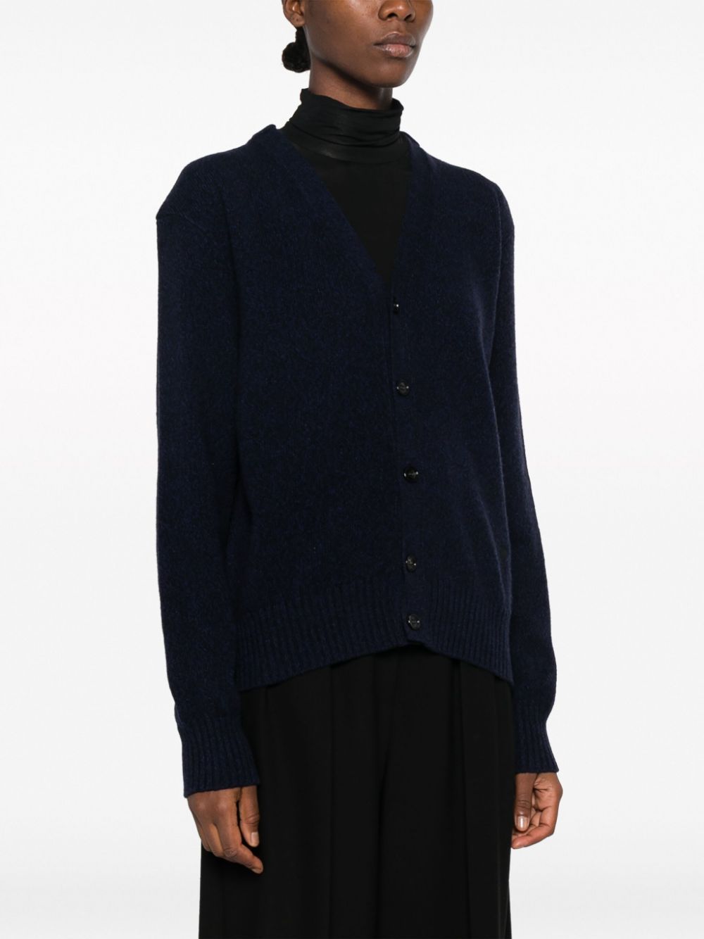 AMI PARIS FW23 Blue Cashmere Cardigan for Men