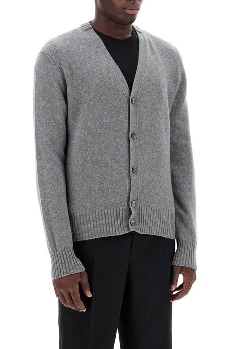 AMI PARIS Luxurious Cashmere-Wool Blend Cardigan