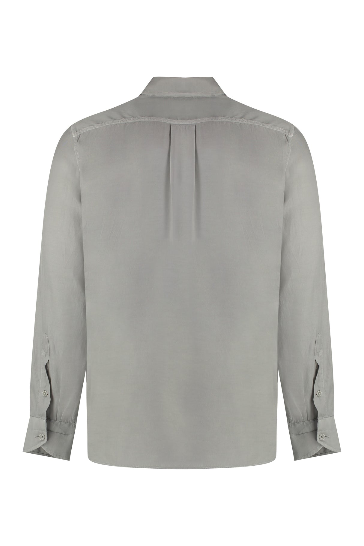 TOM FORD Men's Gray Twill Shirt for SS24