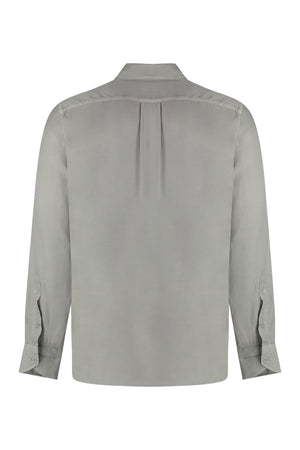 TOM FORD Men's Gray Twill Shirt for SS24