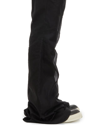 RICK OWENS Men's Black Bootcut Pants for Spring/Summer 2024