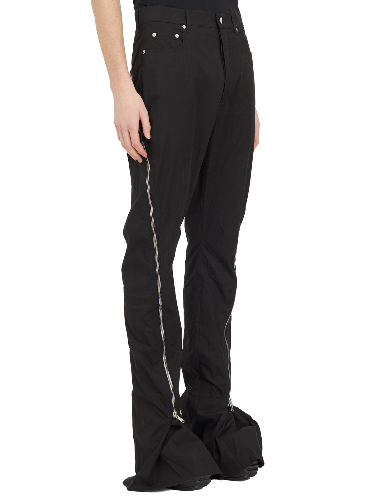 RICK OWENS Black Cotton Banana Trousers for Men