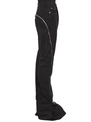 RICK OWENS Black Cotton Banana Trousers for Men