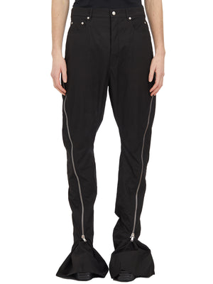 RICK OWENS Black Cotton Banana Trousers for Men