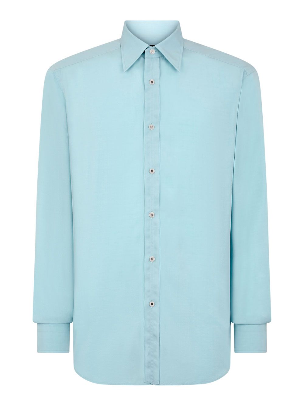 TOM FORD Blue Long Sleeve LYOCELL Blend Shirt for Men