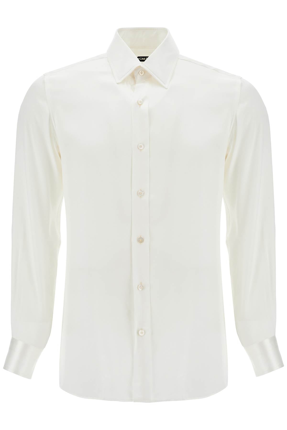 TOM FORD Luxury Silk Slim Fit Button-Down Shirt