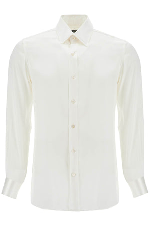 TOM FORD Luxury Silk Slim Fit Button-Down Shirt