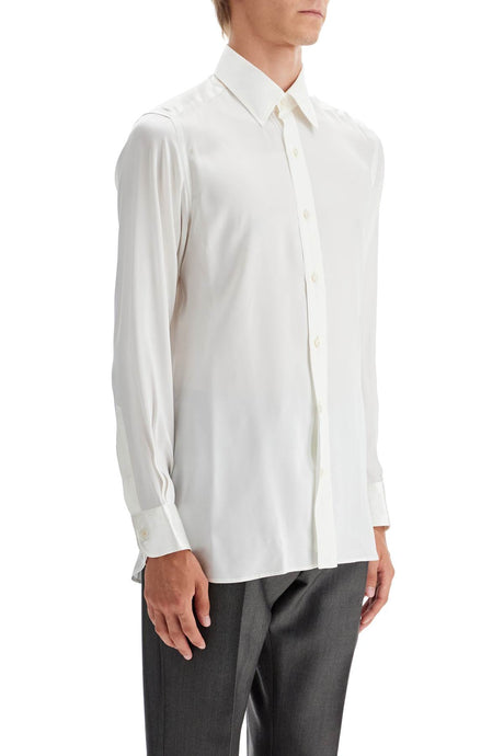 TOM FORD Luxury Silk Slim Fit Button-Down Shirt