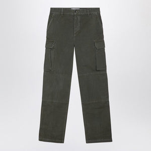 LOEWE Men's Olive Green Cotton Cargo Trousers