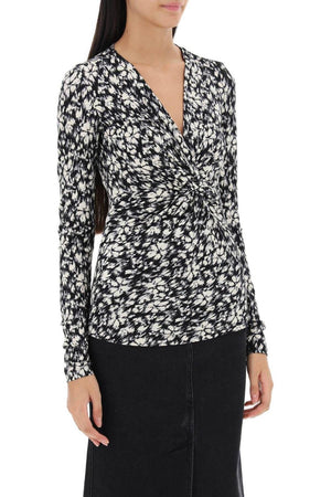 ISABEL MARANT ETOILE Black and White Long Sleeve Top for Women - FW23 Collection