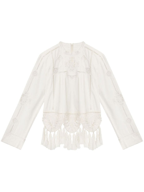 ISABEL MARANT Cotton Macramé Detail Top for Women