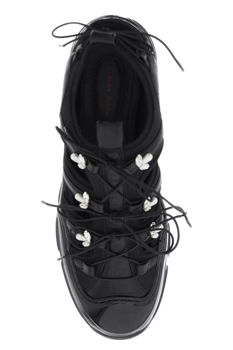 SIMONE ROCHA Unique Hybrid Nylon and Nappa Leather Men's Sneakers