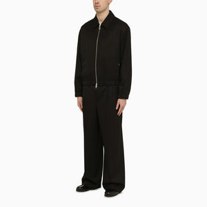 AMI PARIS Men's Black Wool Trousers for SS24