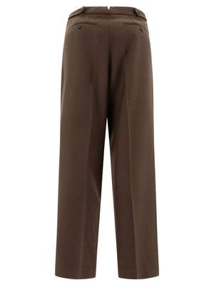 AMI PARIS Men's Relaxed Fit Wool Gabardine Trousers - Fall/Winter 2024