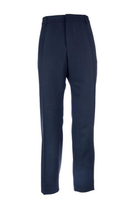 AMI PARIS Elegant Navy Pleated Wool Trousers