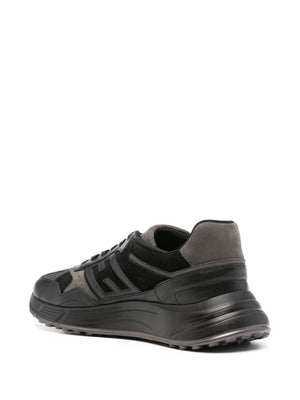 HOGAN Hyperlight Black Calf Leather Sneaker