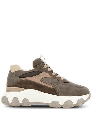 HOGAN Hyperactive Nude Leather Sneakers