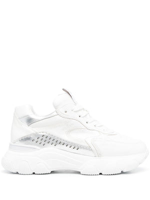 HOGAN HyperActive White Calf Leather Sneakers for Women