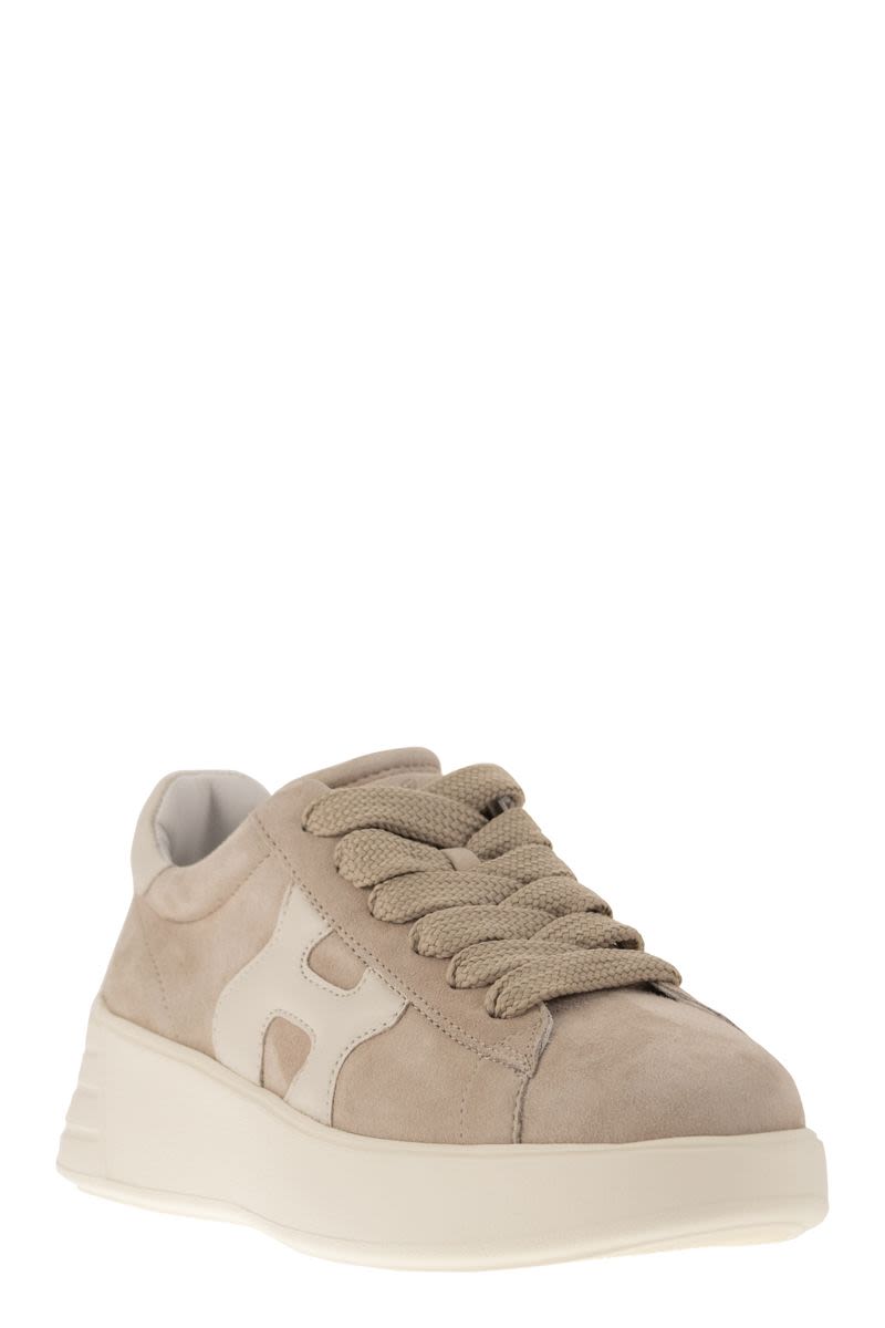 HOGAN Beige Reinterpreted Leather Sneakers for Women