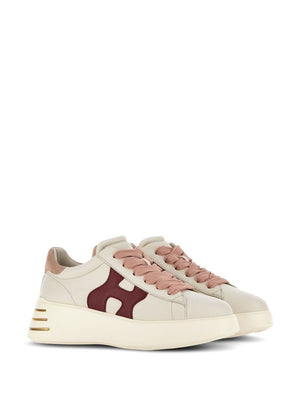 HOGAN Chic Beige Plonge Leather Sneakers